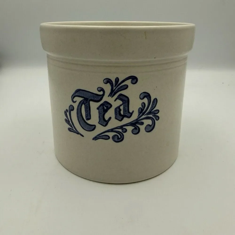 Pfaltzgraff Yorktowne Tea Canister 1 Qt with NO LID 509 Stoneware USA Blue